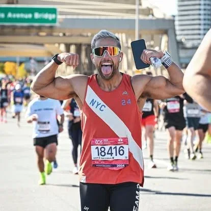 Obsidian owner and personal trainer Jason Dorssom at a running event